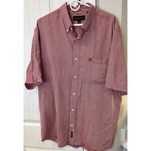 Men's Timberland Gingham Short Sleeve Button Down Shirt - Size XL
